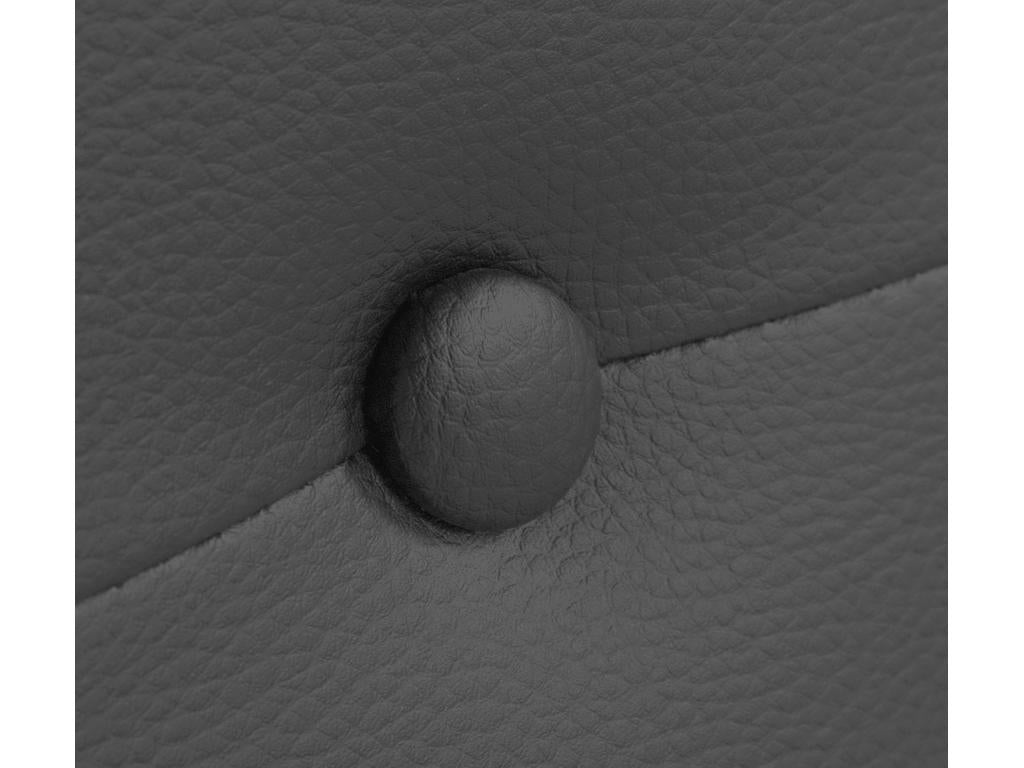 Gray Faux Leather Bed, 160 x 50 cm