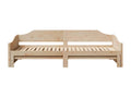 Brown Pine Wood Bed, 90 x 200 cm - dlz1766582413196