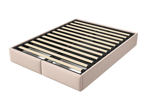 Beige Fabric Bed, 140 x 200 cm