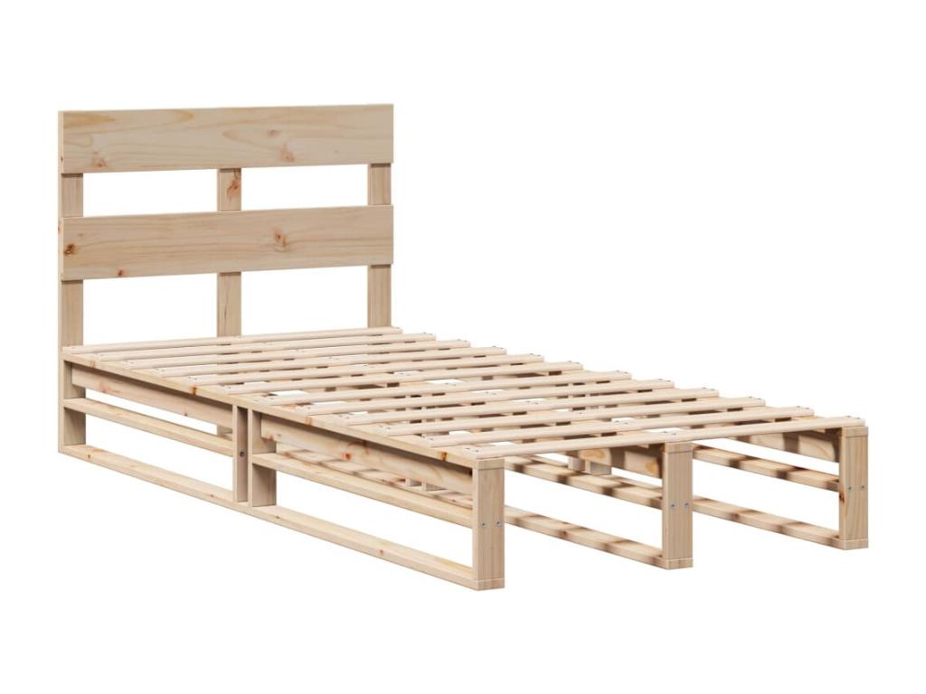 Brown Pine Wood Mattress, 90 x 200 cm
