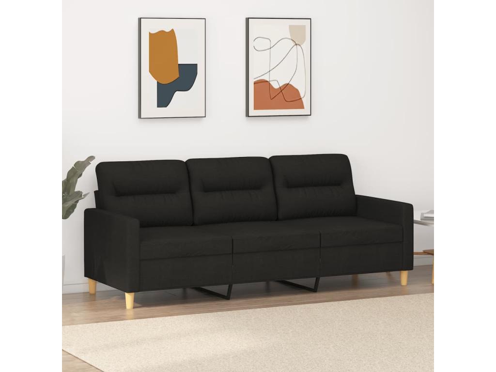 Black Fabric Sofa