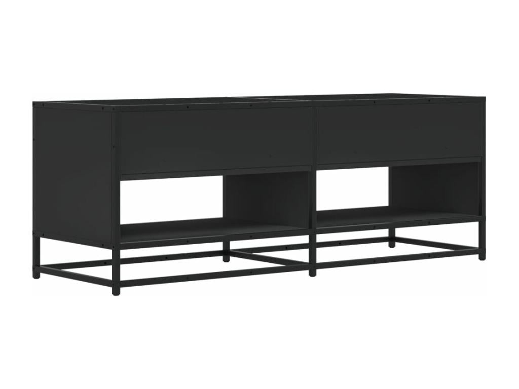 Black Engineered Wood TV Stand, 120.5 x 40 x 46 cm