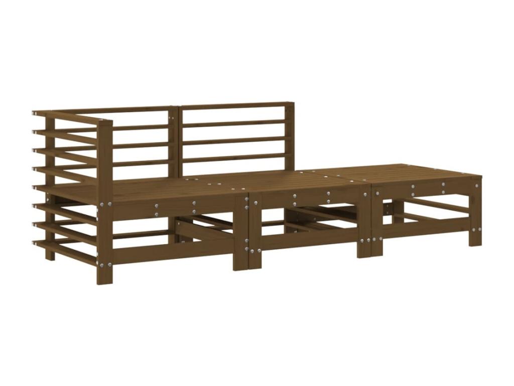 Brown Solid Wood Outdoor Furniture Set - dlz1766581934627