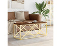 Gold Solid Wood Coffee Table
