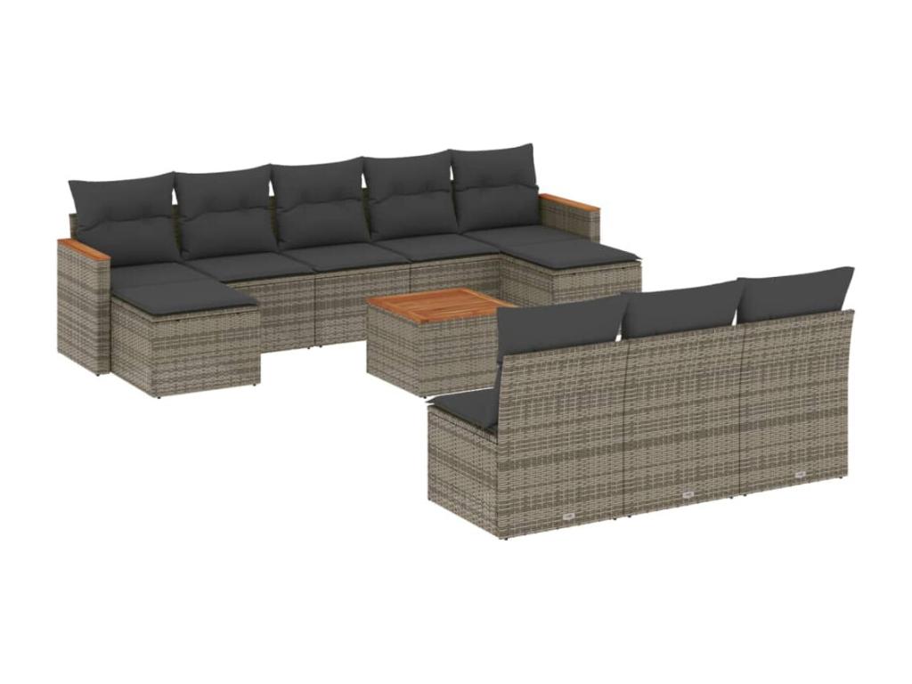 Gray Woven Resin Wicker Outdoor Furniture Set - dlz1766582384718