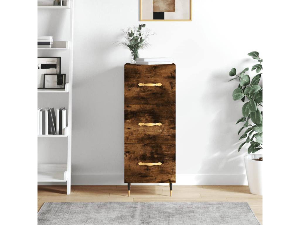 Brown Engineered Wood Sideboard, 34.5 x 34 x 90 cm