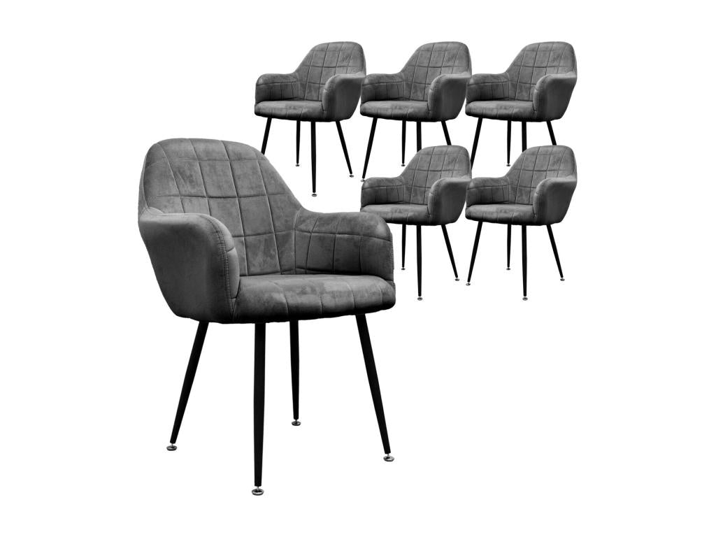 Gray Velvet Chair - dlz1766582194986