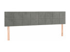 Gray Velvet Bed, 180 x 5 x 78 cm