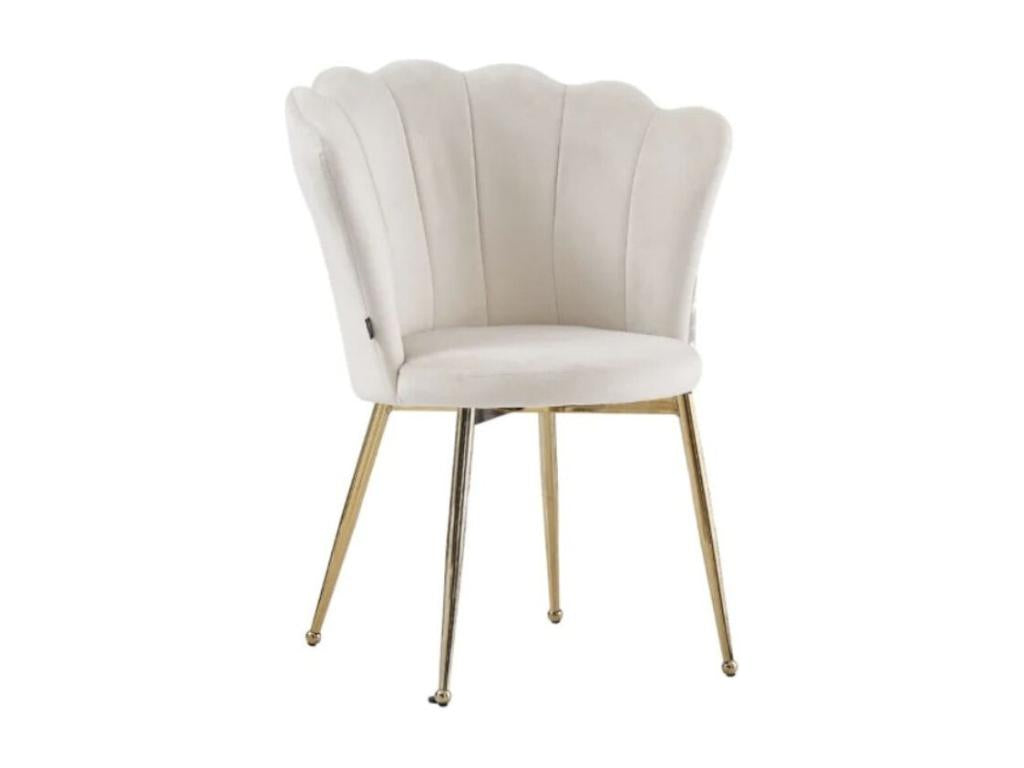 Beige Velvet Chair
