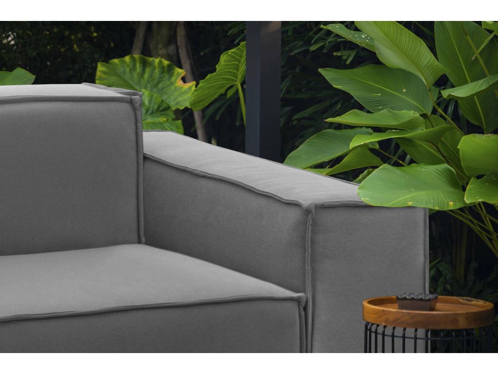 Gray Fabric Accent Chair