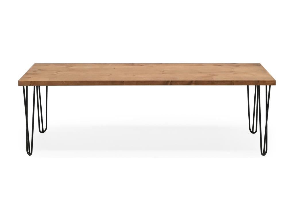 Brown Pine Wood Bench, 120 x 45 cm