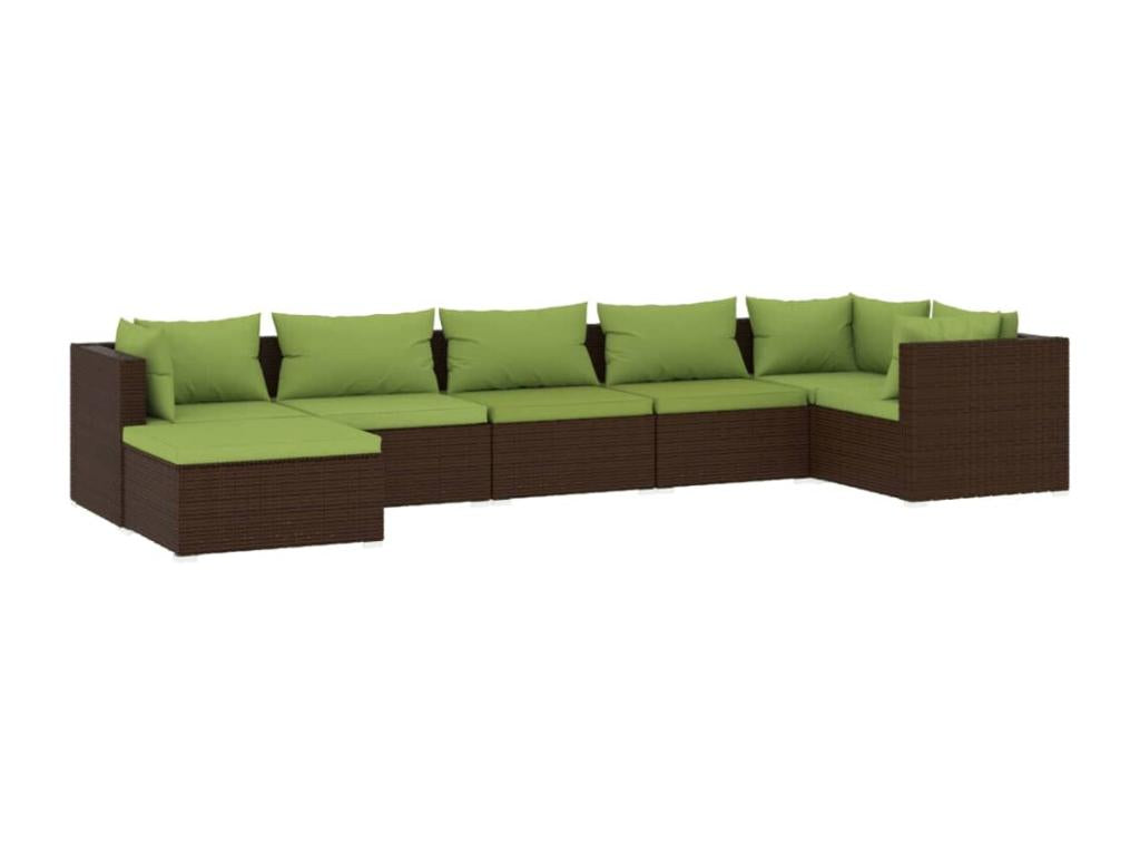 Brown Woven Resin Wicker Outdoor Furniture Set