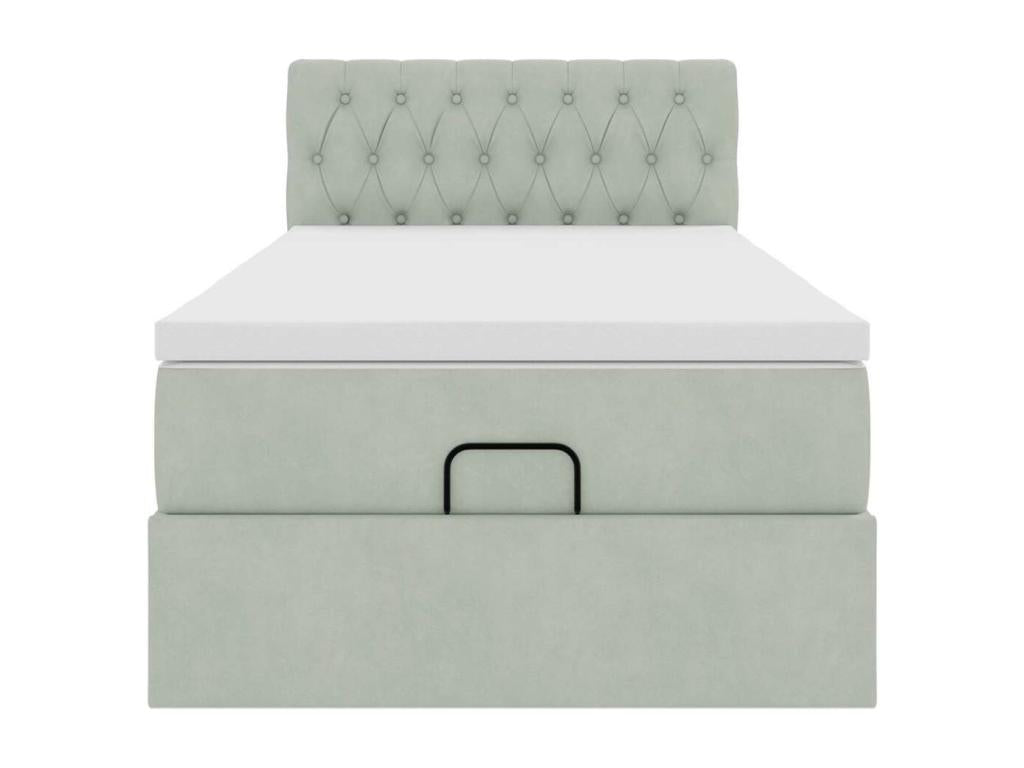 Gray Velvet Mattress, 80 x 200 cm - dlz1766582185219