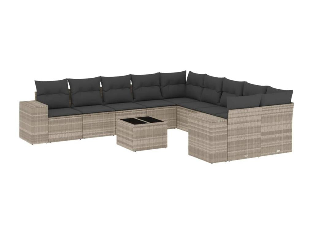 Gray Woven Resin Wicker Outdoor Furniture Set - dlz1766582146779