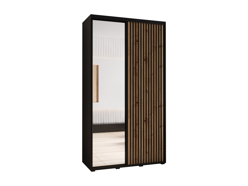 Black Wardrobe, 140 x 60 x 205.2 cm