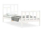 White Solid Wood Bed Frame
