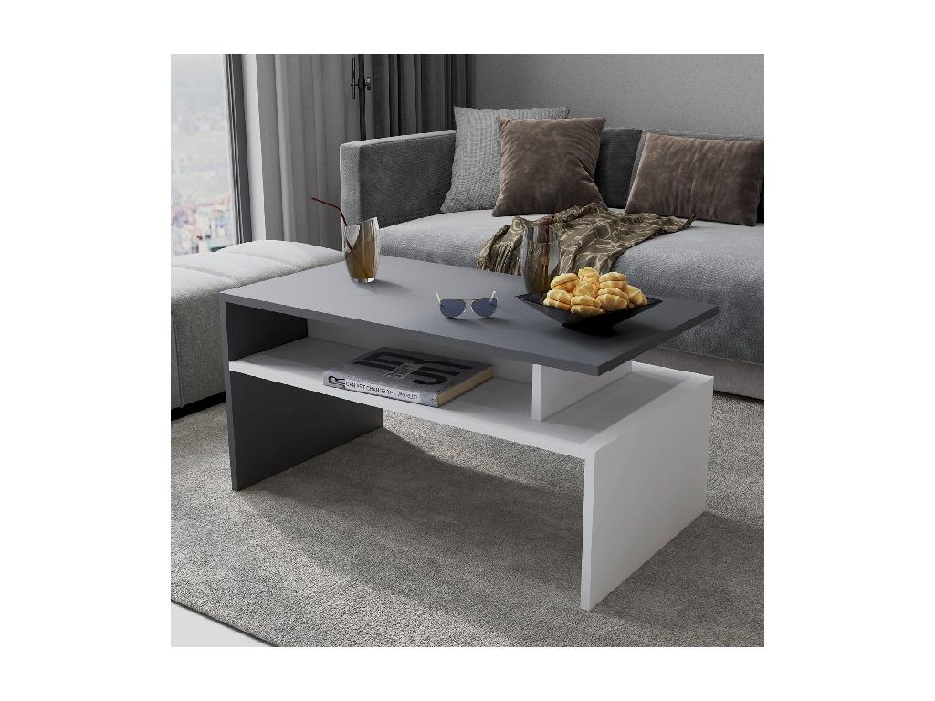 White Coffee Table, 90 x 50 x 43 cm