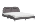 Gray Faux Leather Mattress, 160 x 200 cm