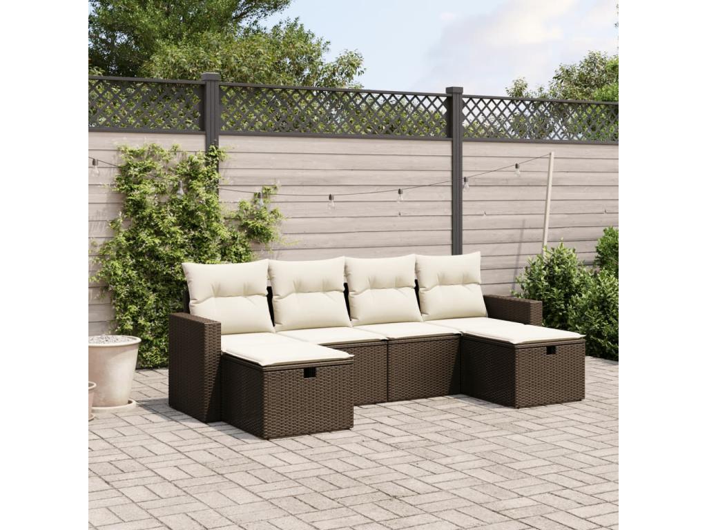 Brown Woven Resin Wicker Outdoor Furniture Set - dlz1766582000305