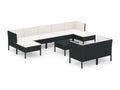 Black Woven Resin Wicker Outdoor Furniture Set - dlz1766582019880