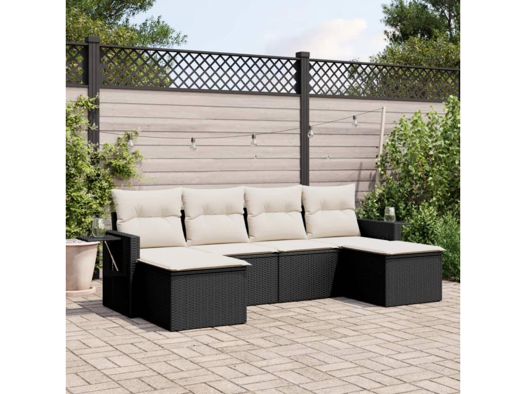 Black Woven Resin Wicker Outdoor Furniture Set - dlz1766581980112