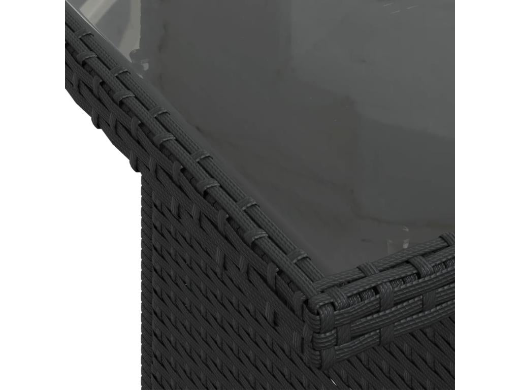 Black Woven Resin Wicker Outdoor Furniture Set - dlz1766582512575