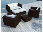 Brown Fabric Outdoor Furniture Set