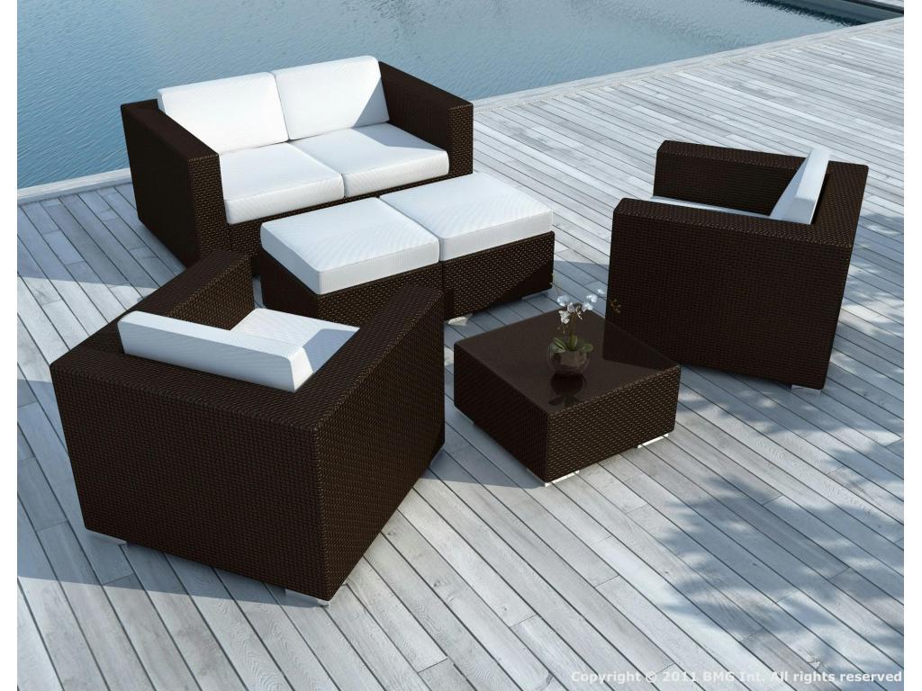 Brown Fabric Outdoor Furniture Set