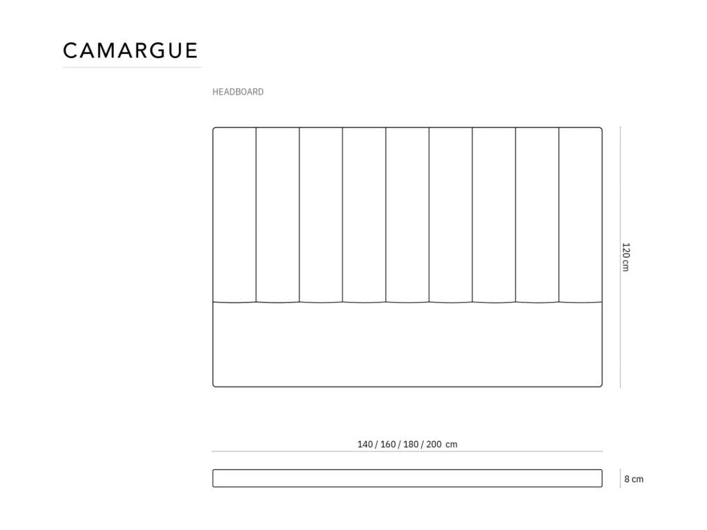 Green Velvet Bed, 160 x 8 x 120 cm