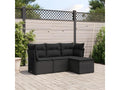 Black Woven Resin Wicker Outdoor Furniture Set - dlz1766582009743