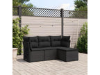 Black Woven Resin Wicker Outdoor Furniture Set - dlz1766582009743