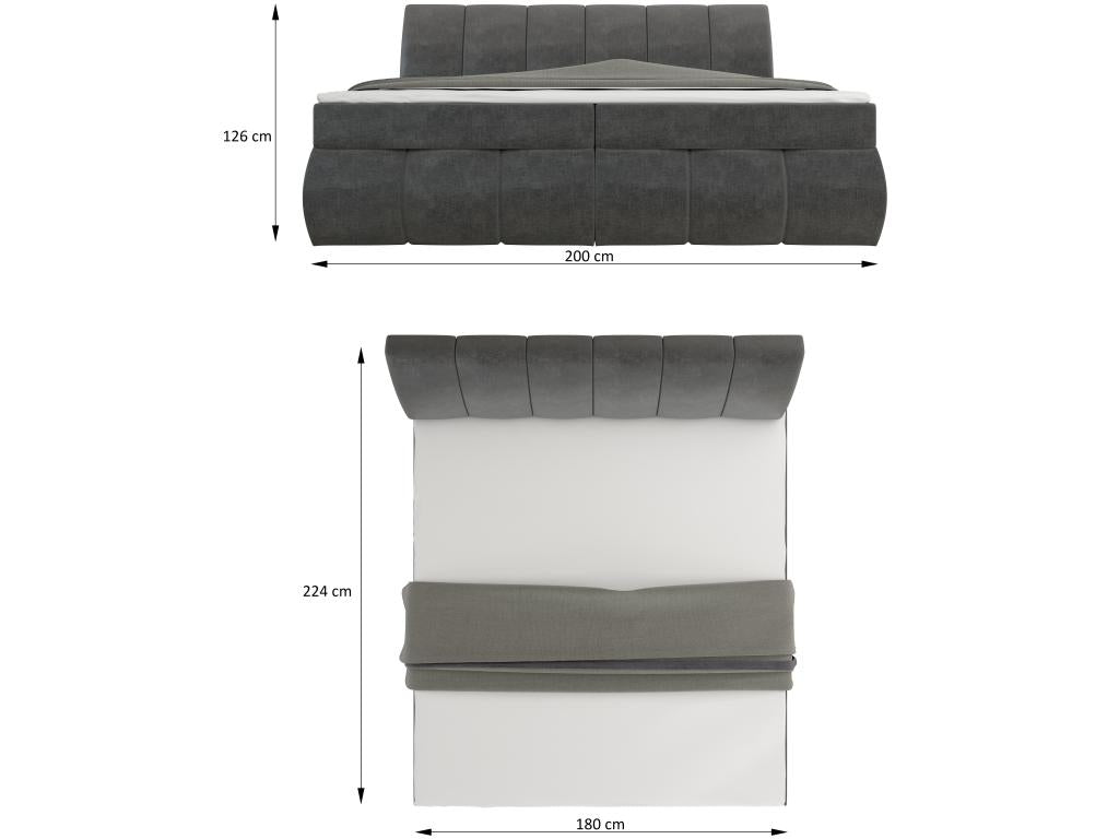 Fabric Bed, 180 x 200 cm