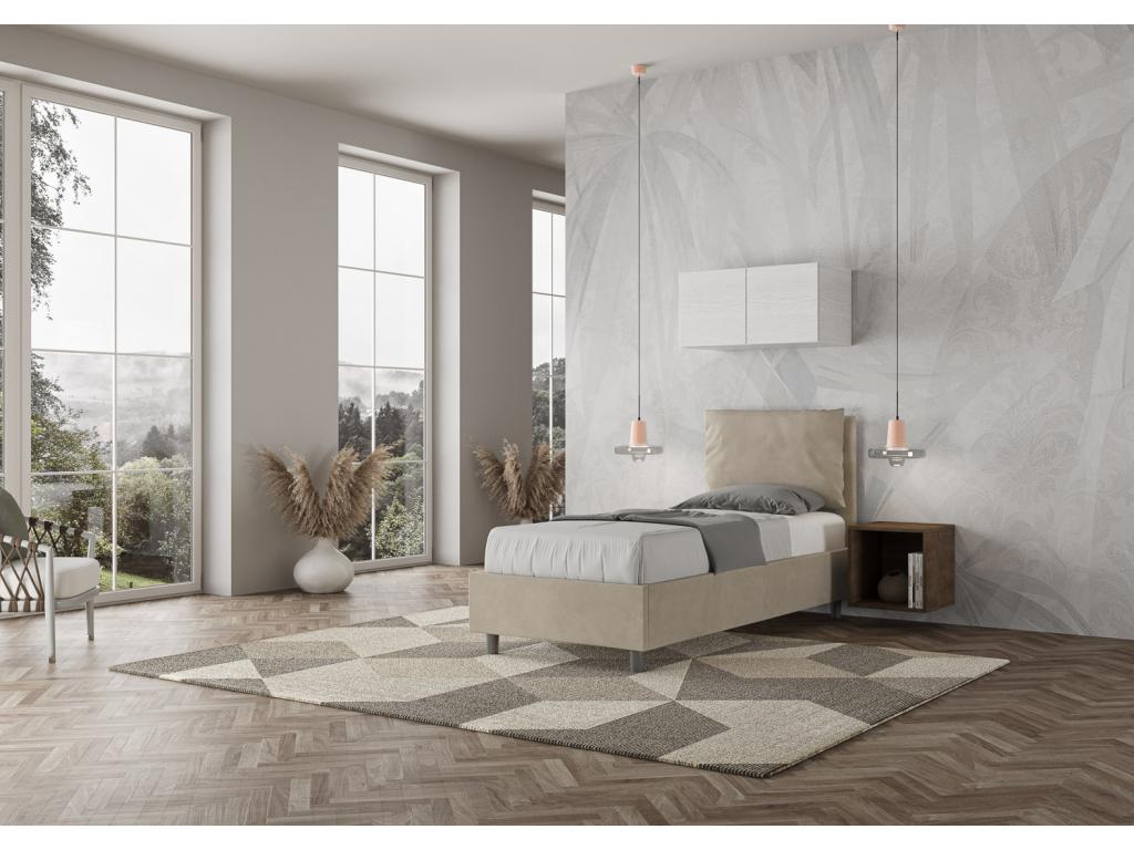 Beige Bed, 80 x 200 cm