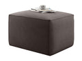 Brown Fabric Ottoman