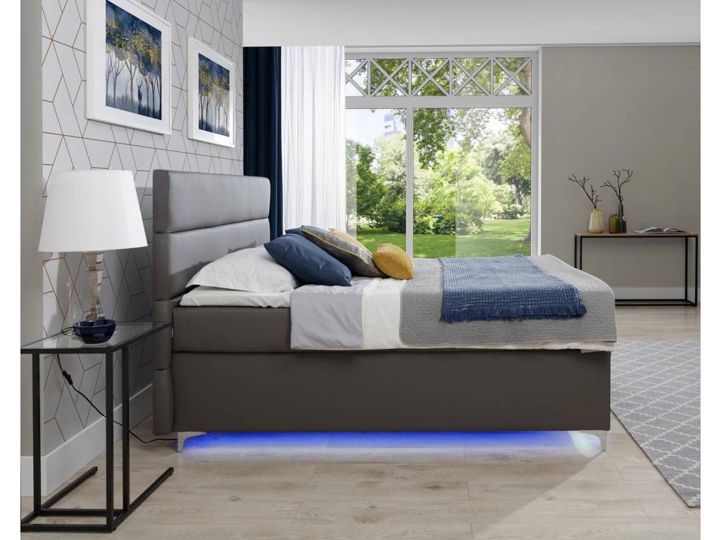 Gray Fabric Bed, 160 x 200 cm - dlz1766582262782