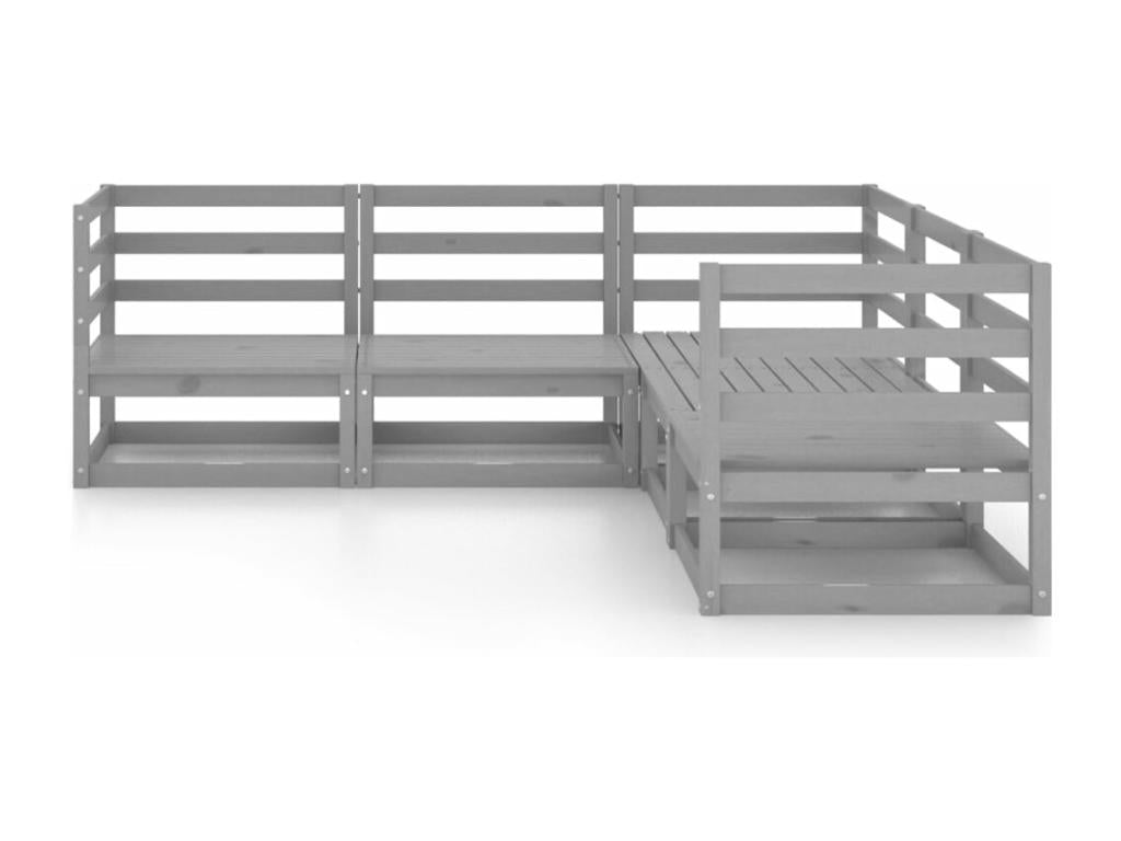 Gray Pine Wood Outdoor Furniture Set - dlz1766582361933