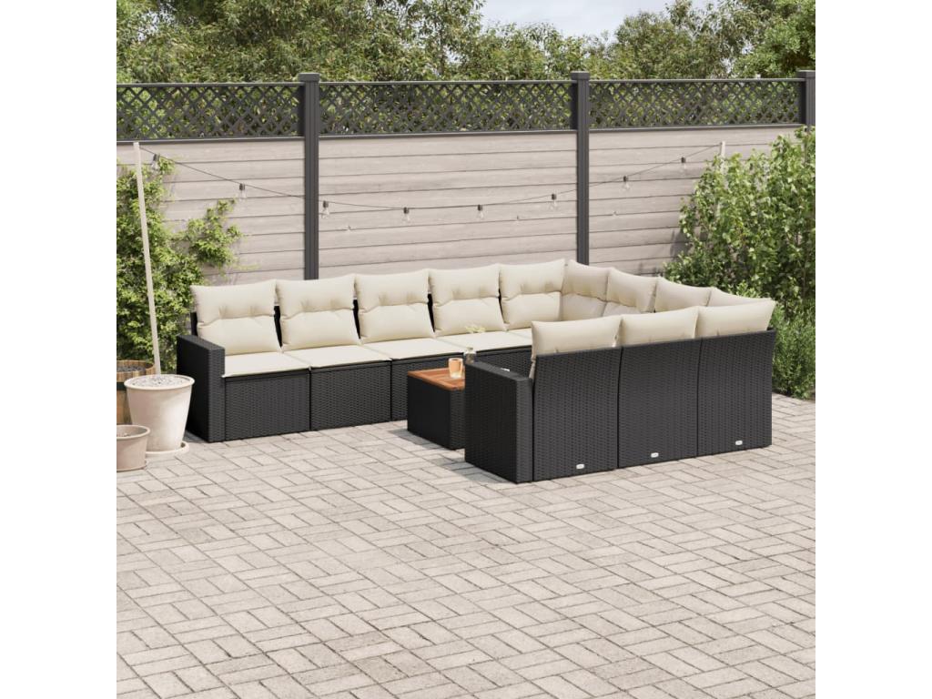 Black Woven Resin Wicker Outdoor Furniture Set - dlz1766582408846
