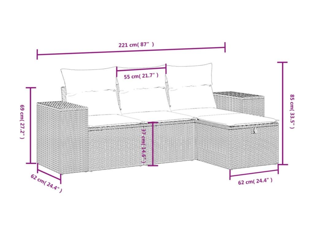 Gray Woven Resin Wicker Outdoor Furniture Set - dlz1766582292160