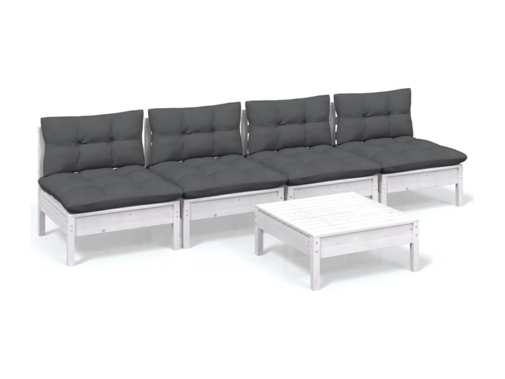 White Pine Wood Outdoor Furniture Set