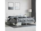 White Metal Bed Frame, 160 x 200 cm