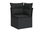 Black Woven Resin Wicker Outdoor Furniture Set - dlz1766581927911