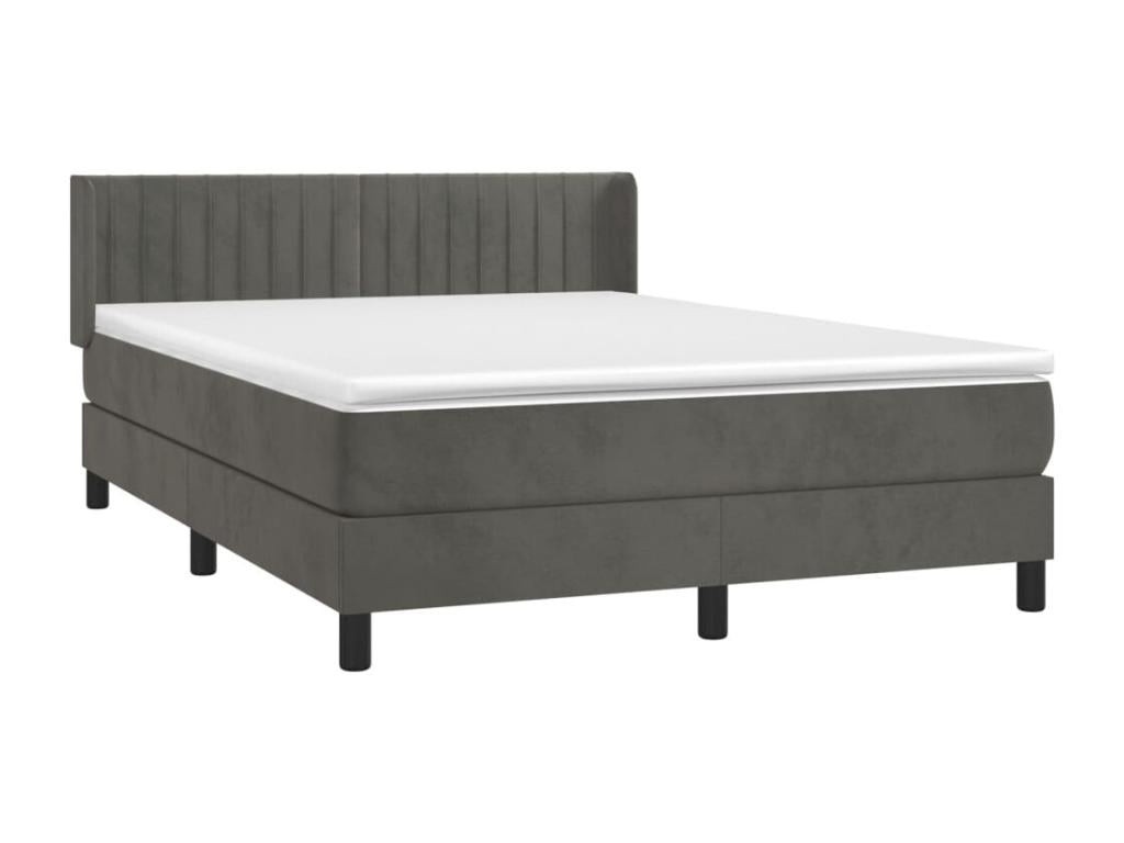 Gray Velvet Mattress, 140 x 190 cm