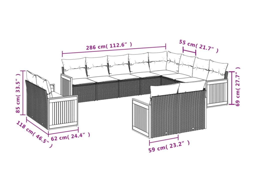 Gray Woven Resin Wicker Outdoor Furniture Set - dlz1766582522390