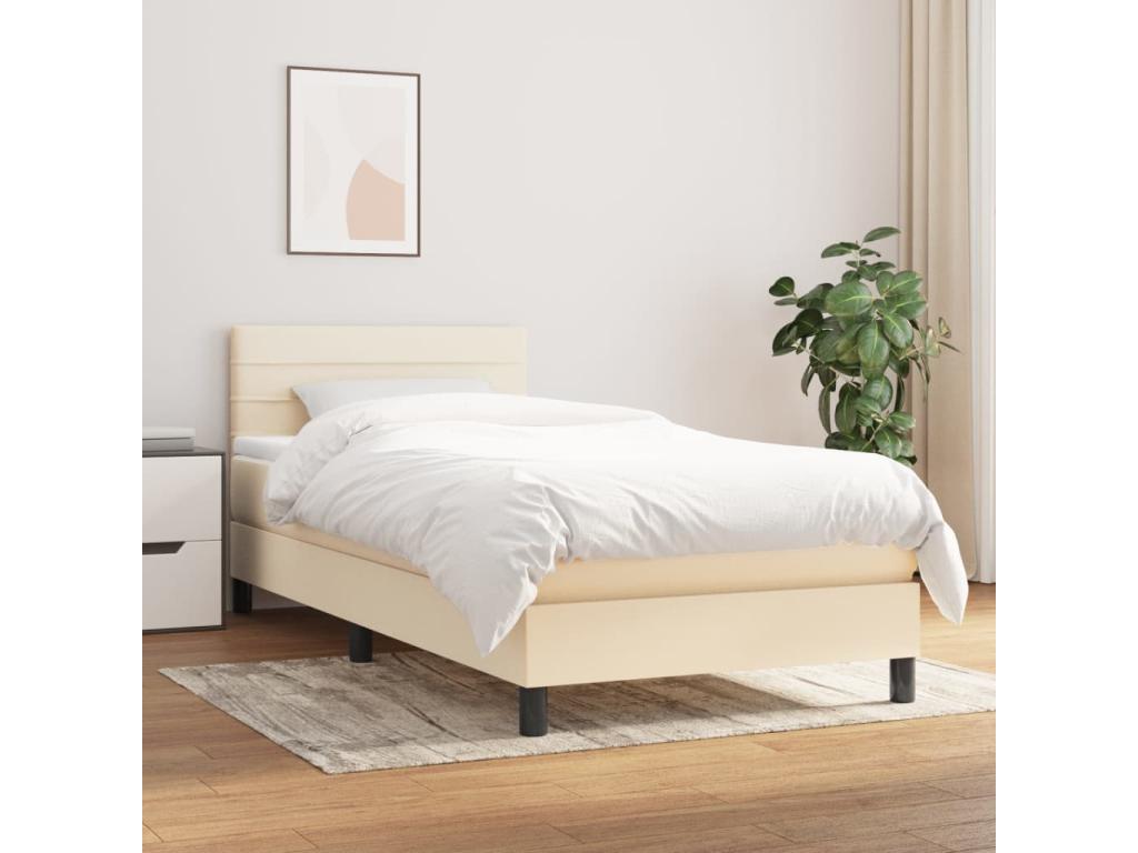 Beige Fabric Mattress, 100 x 200 cm