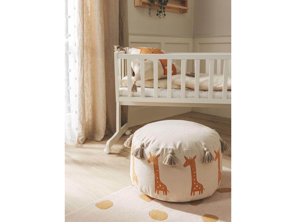 Yellow Ottoman, 45 x 45 x 25 cm