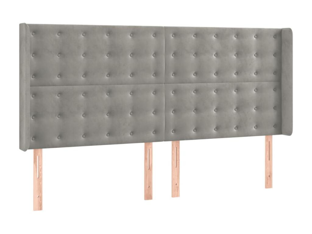 Gray Velvet Mattress, 200 x 200 cm