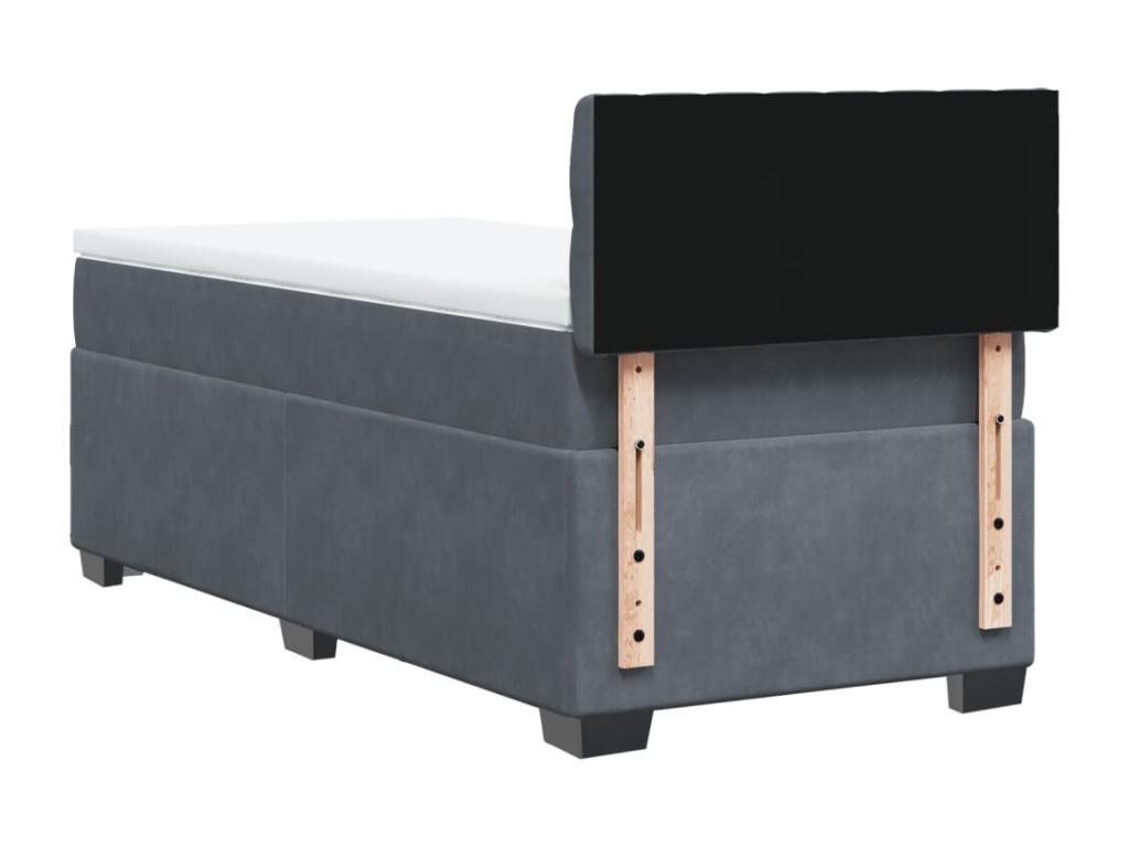 Gray Velvet Mattress, 80 x 200 cm