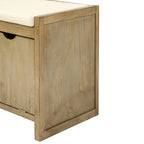 Storage Bench with Removale Cushion and 3 Flip Lock Storage