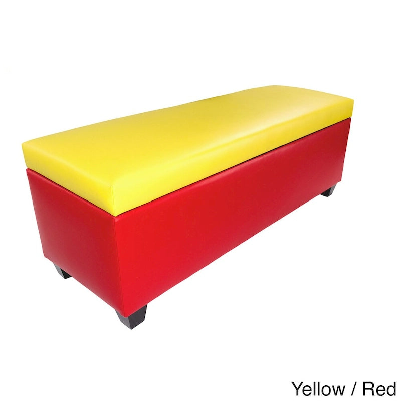 The Sole Secret Retro Red Vinyl Shoe Storage Bench