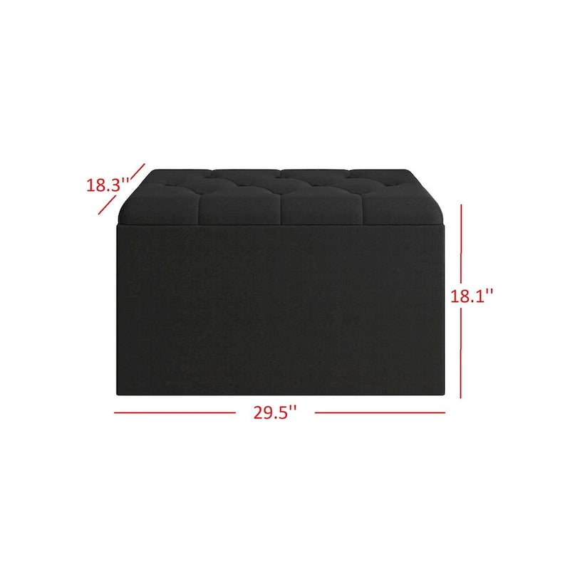 Arya Upholestered Flip Top Storage Bench